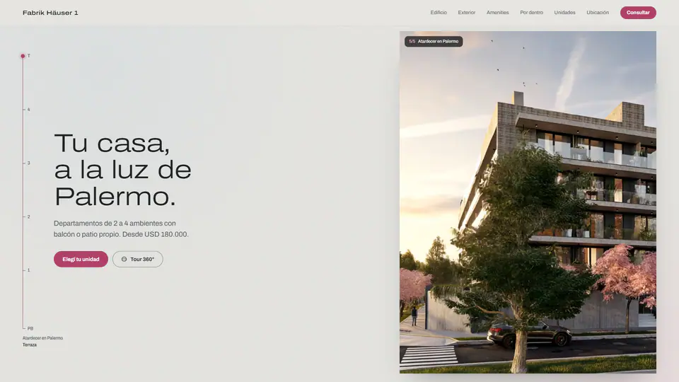 Ejemplo de web para un desarrollo: Fabrik Häuser 1
